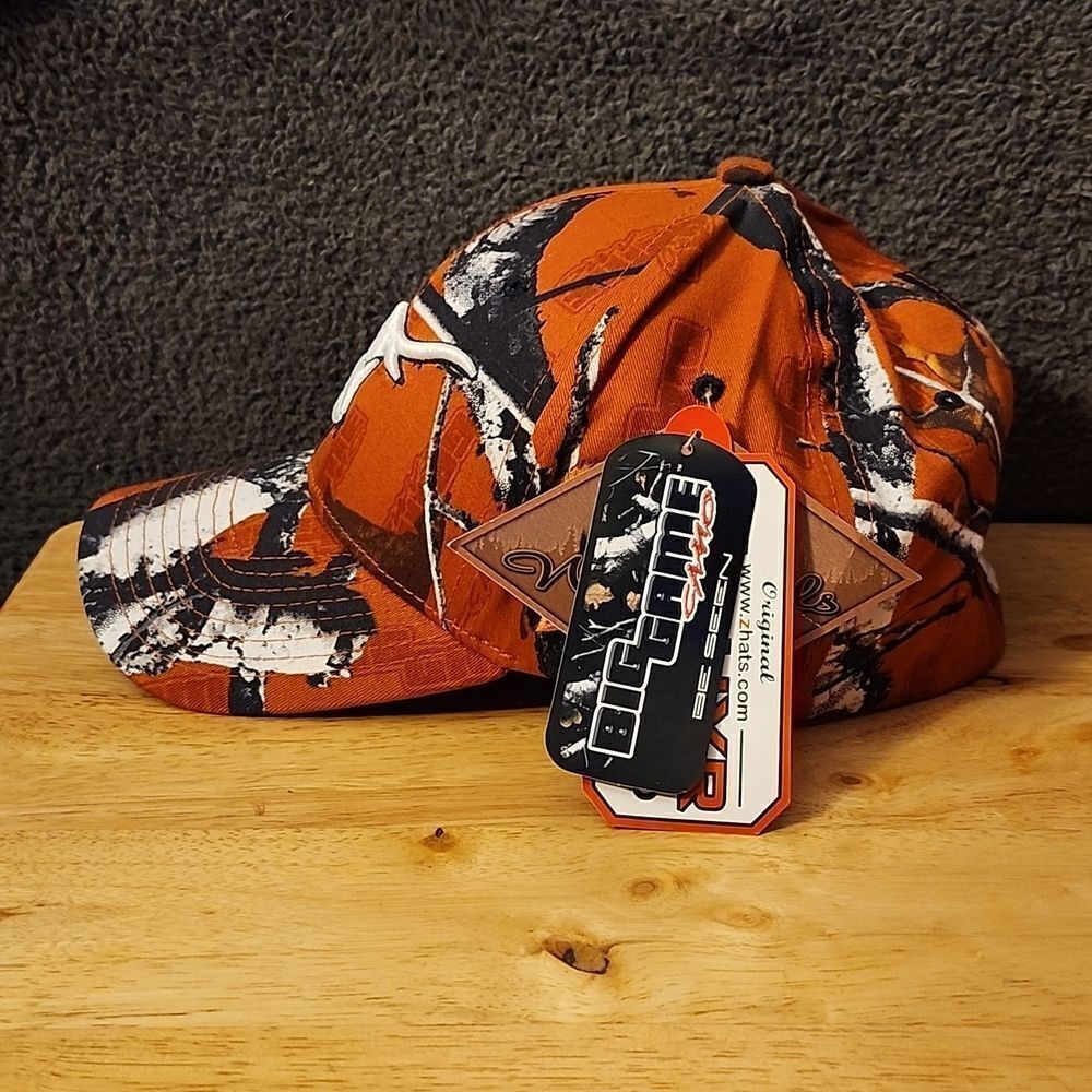 Zephyr Texas Longhorn Orange Camouflage Hat - New - Picture 4 of 8